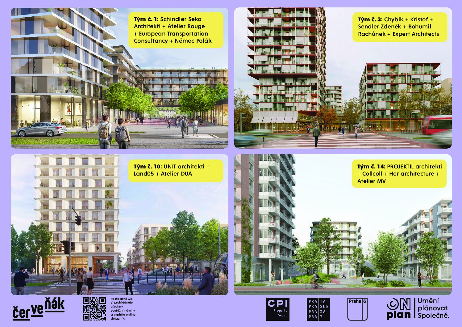Veřejná konzultace návrhů architektonické soutěže „Osa Červený Vrch”